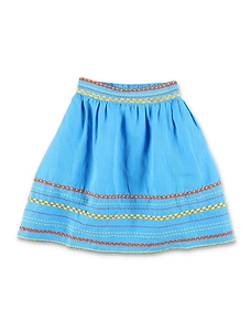 Stella Mccartney Kids Embroidered Pleated Skirt