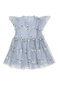 Stella Mccartney Kids Embroidered Tulle Dress