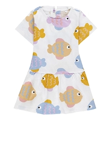 Fish Print Jersey Dress