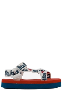 Stella Mccartney Kids Heart Print Logo-Tape Sandals
