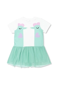 Stella Mccartney Kids Illustration Style-Printed Crewneck Dress