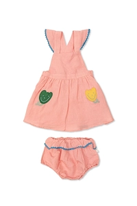 Stella Mccartney Kids Ruffled Floral Embroidered Dress