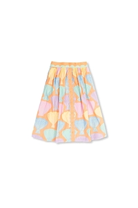 Stella Mccartney Kids Shell-Printed Poplin Skirt