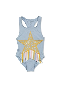 Stella Mccartney Kids Star Fringe Swimsuit