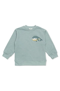 Stella Mccartney Kids Whale Printed Crewneck Sweatshirt