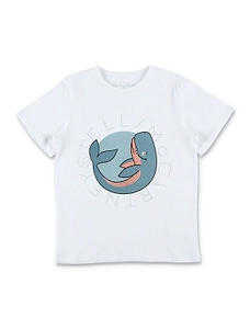 Stella Mccartney Kids Whale Printed Crewneck T-Shirt