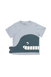 Whale Printed Crewneck T-Shirt