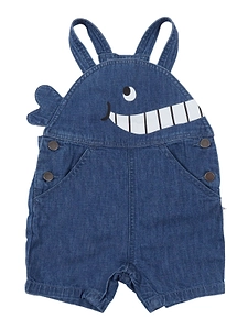 Stella Mccartney Kids Whale Shaped Denim Overalls