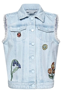 Stella Mccartney Kids Woodland Friends Button-Up Denim Gilet