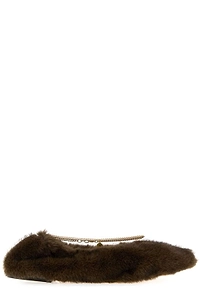 Stella Mccartney Mink Ankle Chain Ballerina Flats