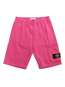 Stone Island Junior Compass-Badge High Waist Shorts