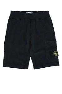 Stone Island Junior Compass Patch Jersey Bermuda Shorts