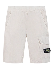 Stone Island Junior Logo Cargo Shorts