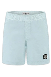 Stone Island Junior Logo Patch Drawstring Swim Trunks