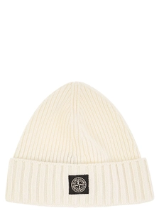 Logo Patch Ribbed Beanie