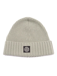 Logo Patch Ribbed Beanie