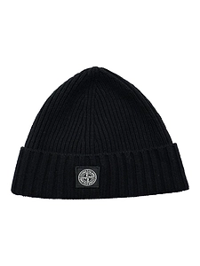 Stone Island Junior Logo-Patch Turn-Up Beanie