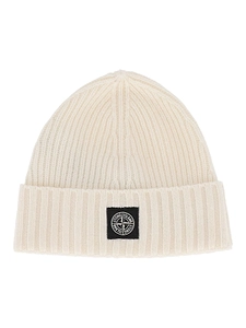 Stone Island Junior Logo-Patch Turn-Up Beanie