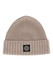 Stone Island Junior Logo-Patch Turn-Up Beanie