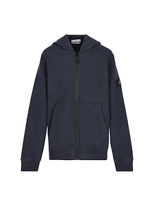 Stone Island Junior Logo Patch Zipped Hoodie