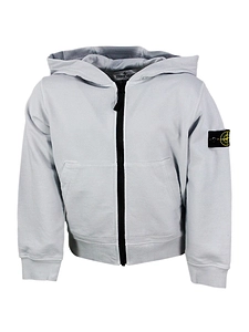Stone Island Junior Logo-Patch Zipped Hoodie