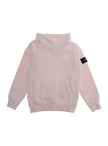 Stone Island Junior Long Sleeved Logo Patch Hoodie