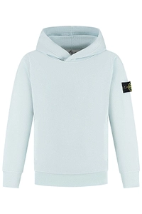 Stone Island Junior Long Sleeved Logo Patch Hoodie