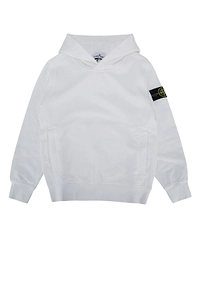 Stone Island Junior Long Sleeved Logo Patch Hoodie