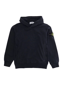 Stone Island Junior Long Sleeved Logo Patch Hoodie