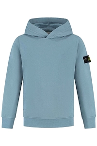 Stone Island Junior Long Sleeved Logo Patch Hoodie