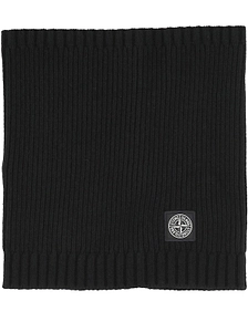 Stone Island Junior Ribbed Logo Scarf