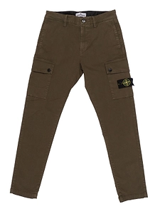 Stone Island Junior Regular Tapered Fit Cargo Pants