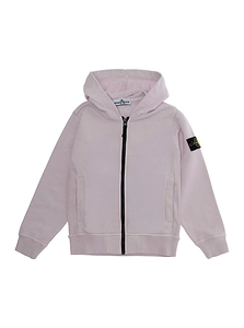Stone Island Junior Zip Logo-Patch Hoodie