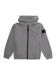 Stone Island Junior Zip Logo Patch Hoodie