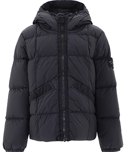 Stone Island Junior Zipped Hooded Down Jacket