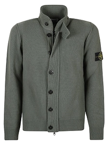 Stone Island Logo Patch Buttoned Cardigan