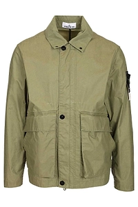 Stone Island Logo Patch Buttoned Jacket