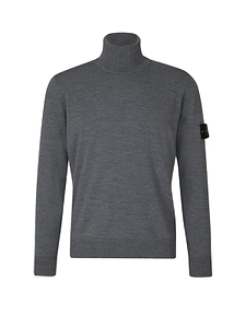 Stone Island Logo Patch Roll-Neck Jumper