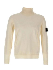 Stone Island Logo Patch Roll-Neck Jumper