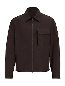 Stone Island Logo Patch Zip-Up Jacket