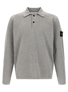 Stone Island Long-Sleeve Knit Polo Shirt