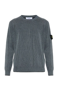 Stone Island Ribbed Crew Neck Knitted Sweater