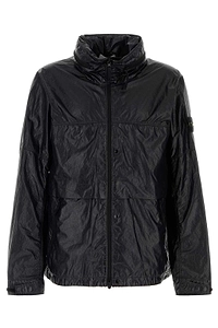 Stone Island Logo-Patch Metallic Finish Jacket