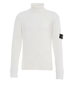 Stone Island Logo Patch Ribbed Jumper
