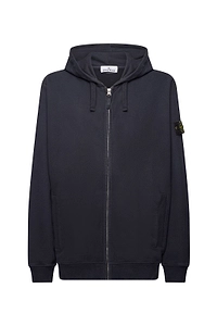 Stone Island Zip-Up Compass Patch Hoodie