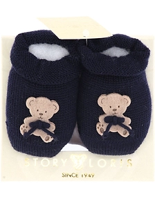 Story Loris Teddy Motif Crib Shoes