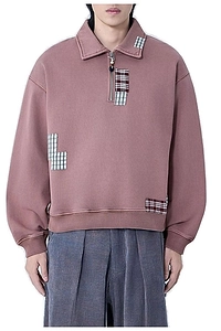 Story Mfg. Half-Zip Patchwork Sweatshirt