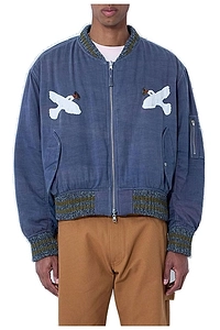 Story Mfg. Reversible Zip-Up Bomber Jacket