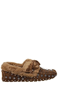 Strategia R54 Studded Shearling Moccasins