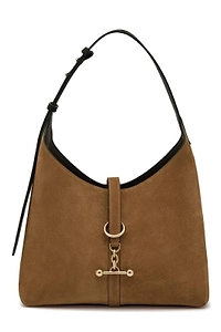 Bar-Detail Strapped Shoulder Bag